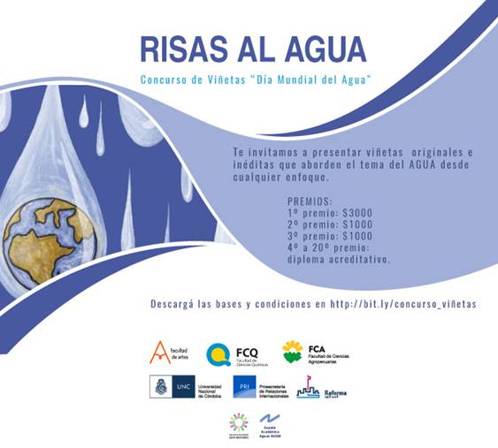 Concurso de viñetas “Día mundial del agua - Risas al AGUA! de la Universidad Nacional de Córdoba