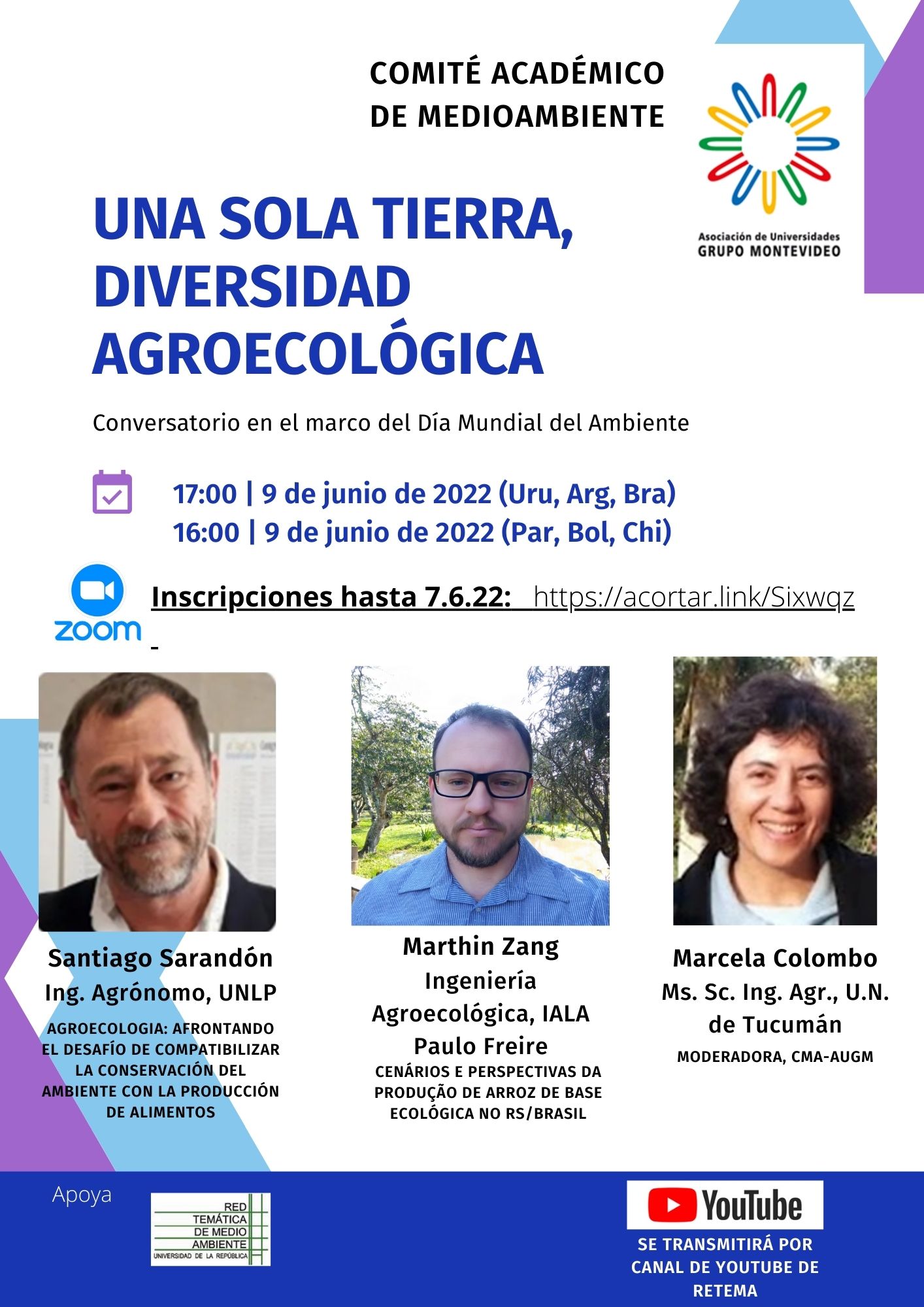 UNA SOLA TIERRA, DIVERSIDAD AGROECOLÓGICA - Conversatorio en el marco del Día Mundial del Ambiente