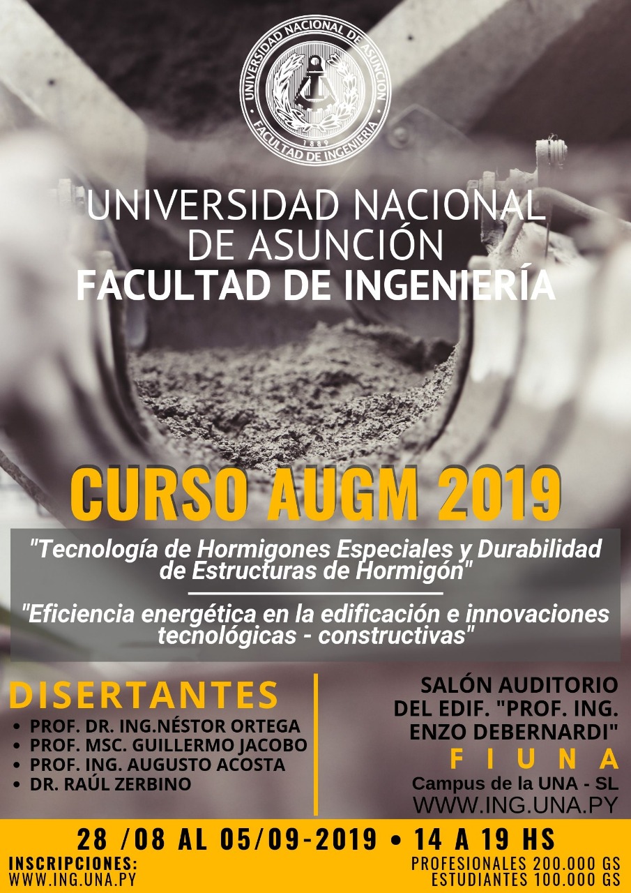 Curso del ND en Universidad Nacional de Asunción: empleo de hormigones de alta resistencia y eficiencia energética en la edificación