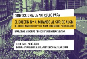 Se extendió el plazo para la presentación de trabajos para el nuevo Boletín «Mirando al Sur» sobre Universidad y Democracia