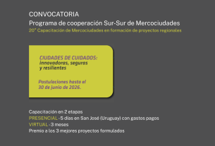Convocatoria abierta: 20ª Capacitación en Formulación de Proyectos Regionales — Mercociudades