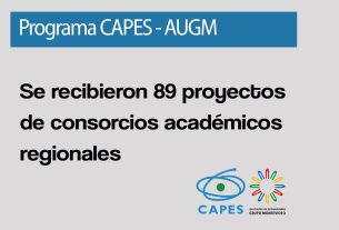 La convocatoria 2026/2027 del Programa CAPES-AUGM recibió 89 proyectos de cooperación académica
