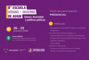 Comité Académico de Género de AUGM convoca a la 8va Escuela de Verano – Invierno